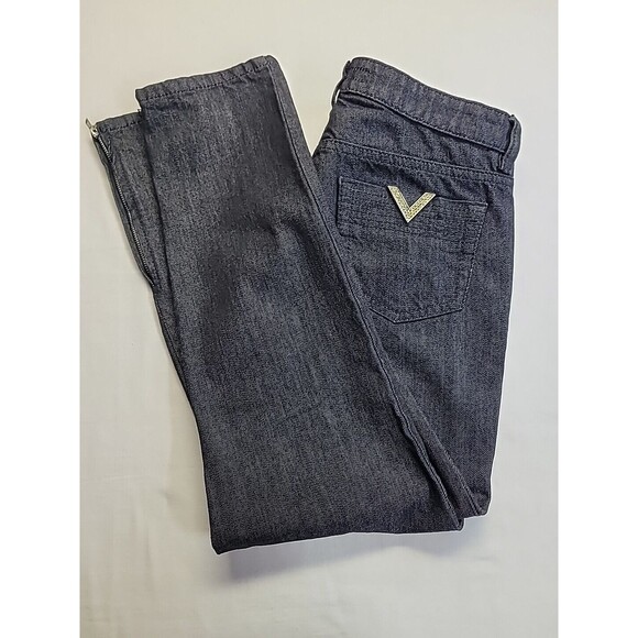 RED VALENTINO Black Straight Denim Jeans Size 27 Tunisia Zipper Ankles Low Rise - Picture 11 of 11